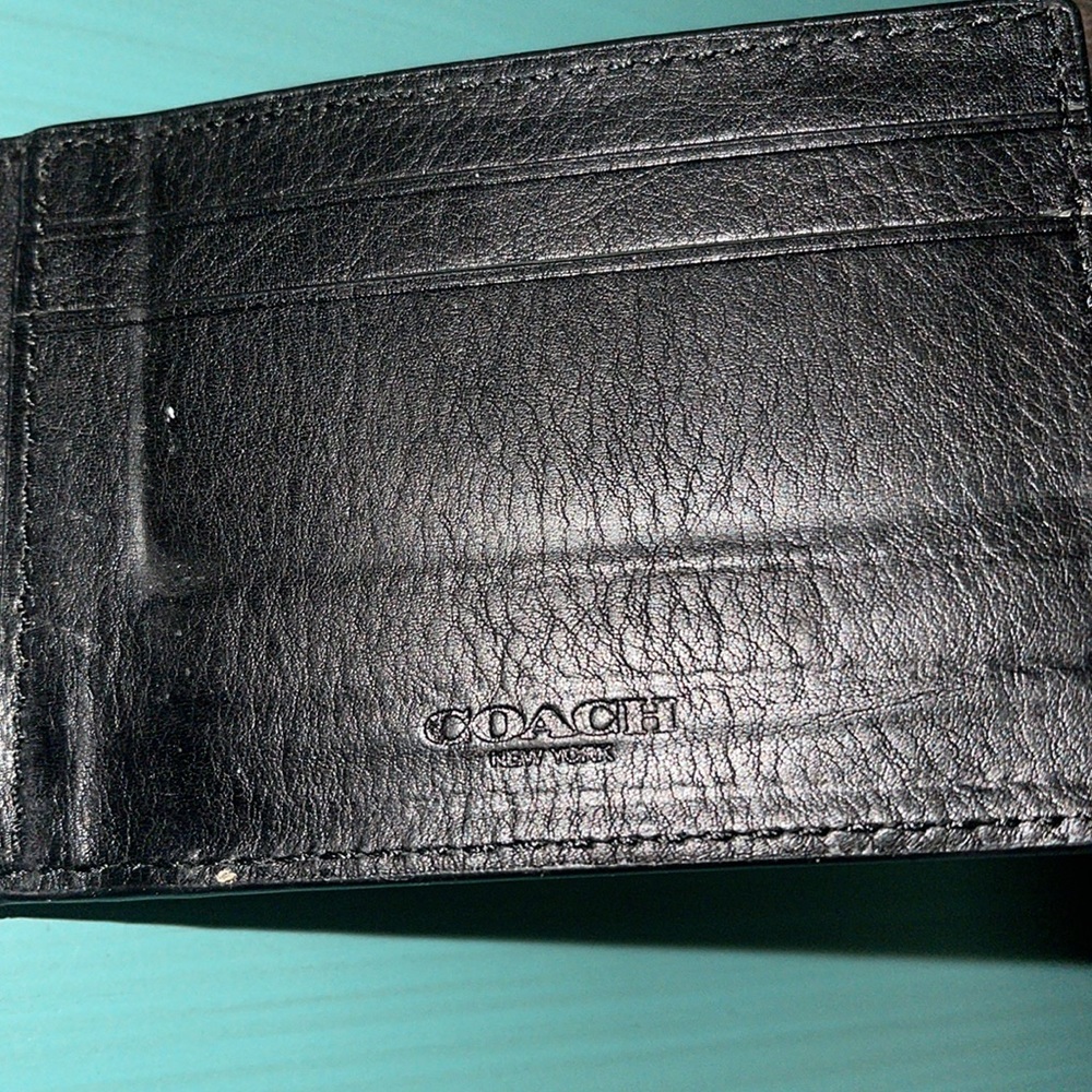 Black Coach Slim Wallet - Picture 4 of 4